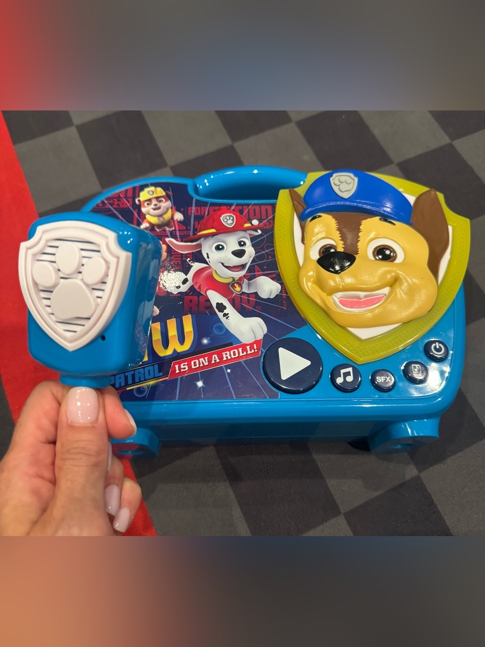 PAW Patrol Musical Boombox w/ Microphone | Chase | Working | Kids Music Player - Picture 3 of 5